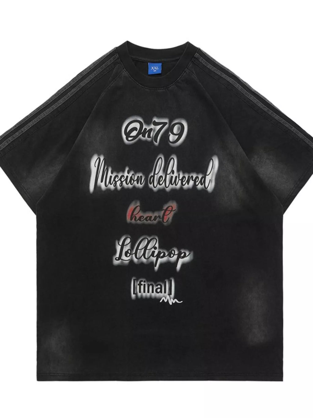 men's men's letter round neck oversized t-shirt - styling option