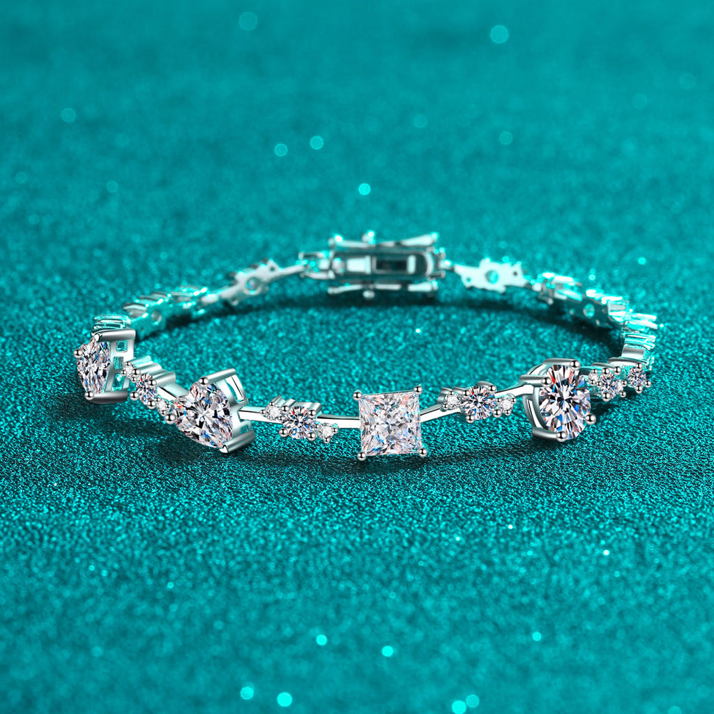 ring — 6.2 carat moissanite 925 sterling silver bracelet
