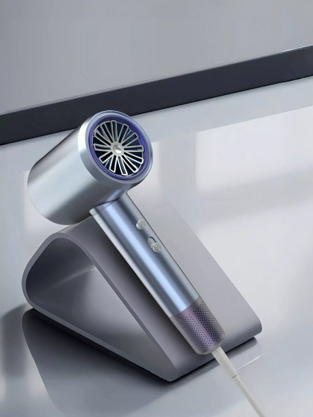 negative ions household hair dryer - detail shot