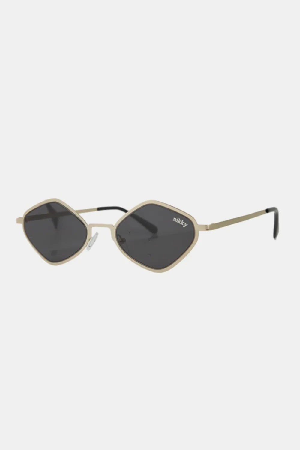 nicole lee usa metal frame geometric sunglasses shown as apparel