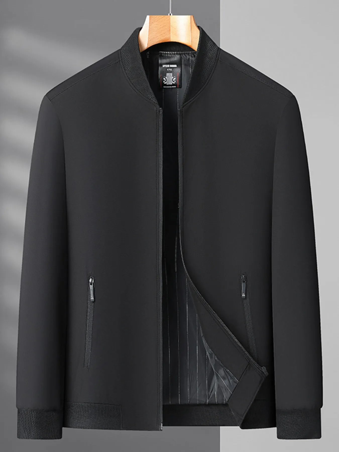 men’s modern casual topcoat with fleece interior