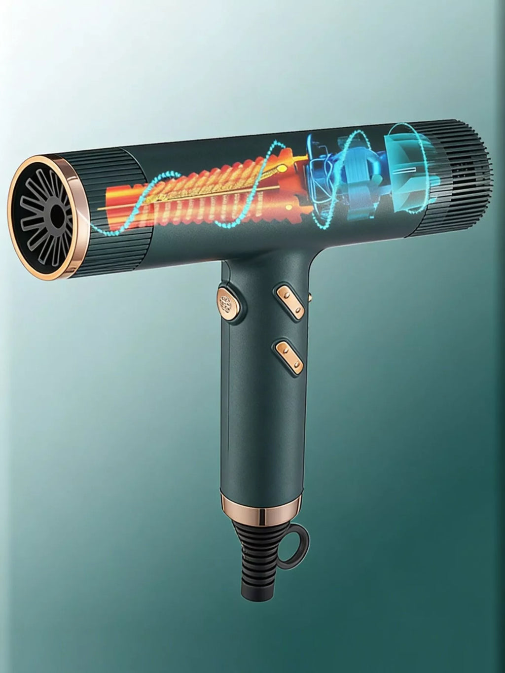 high-speed hair dryer with negative ions - alternate angle