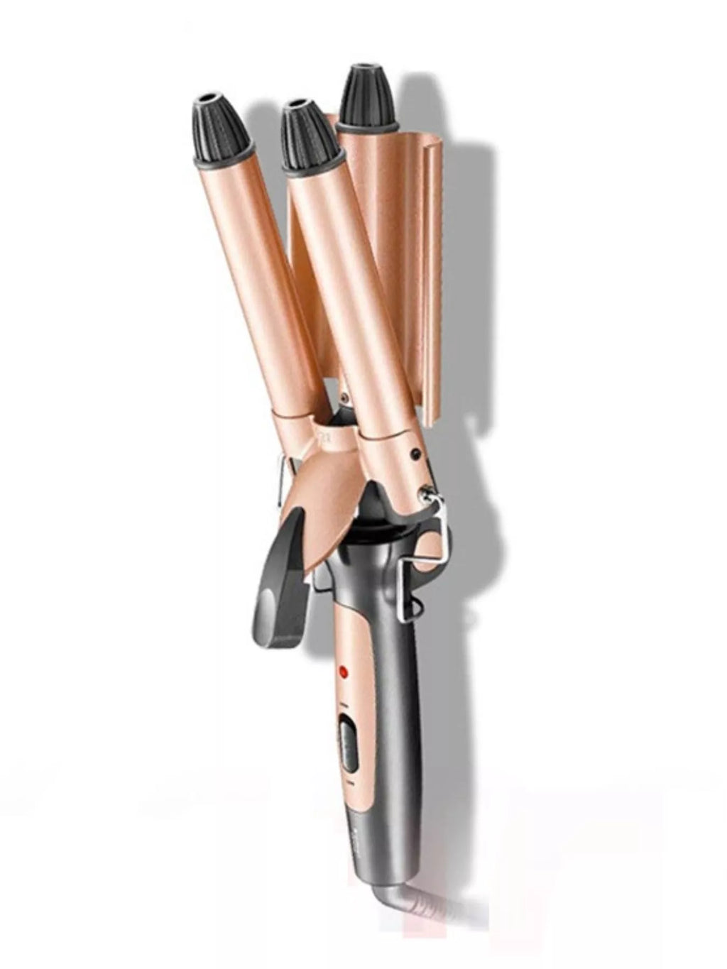 3-barrel curling iron - front view