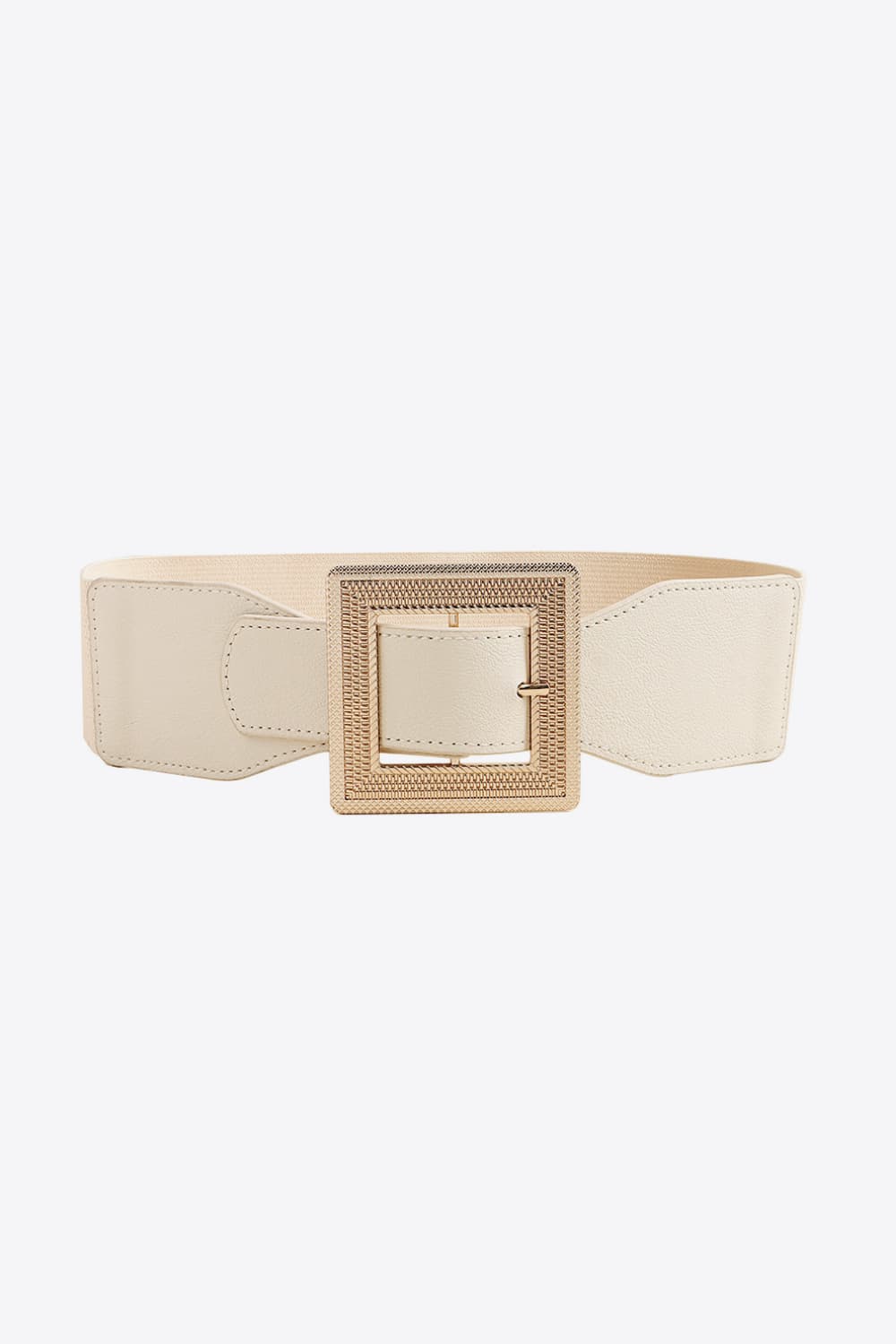 PU Leather Belt Ivory One Size