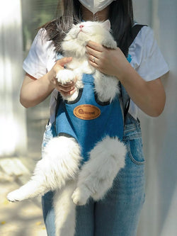 adjustable straps pet carrier backpack - styled view