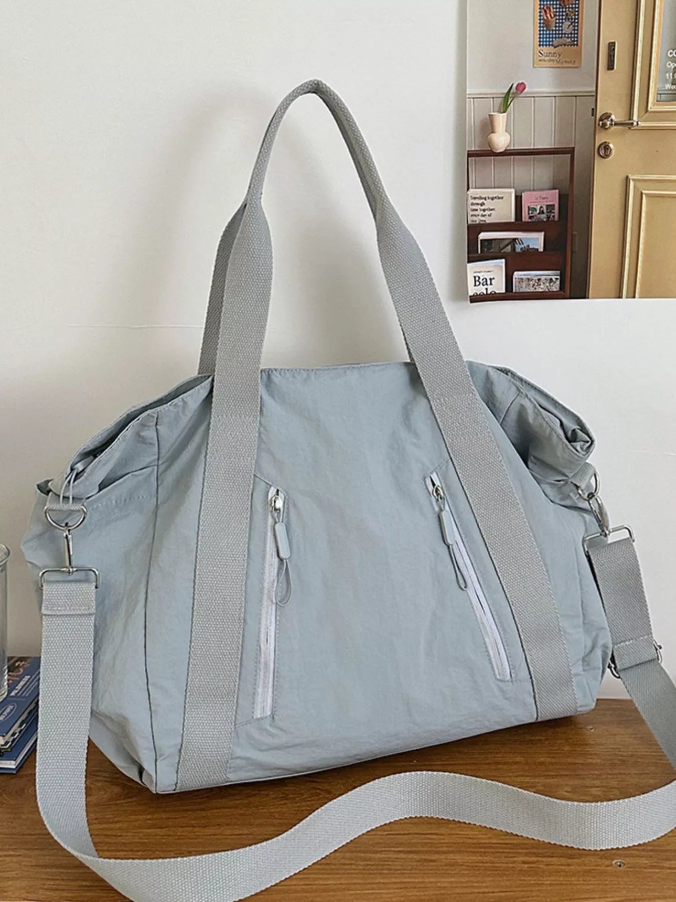 women's lightweight travel duffel bag - styling option