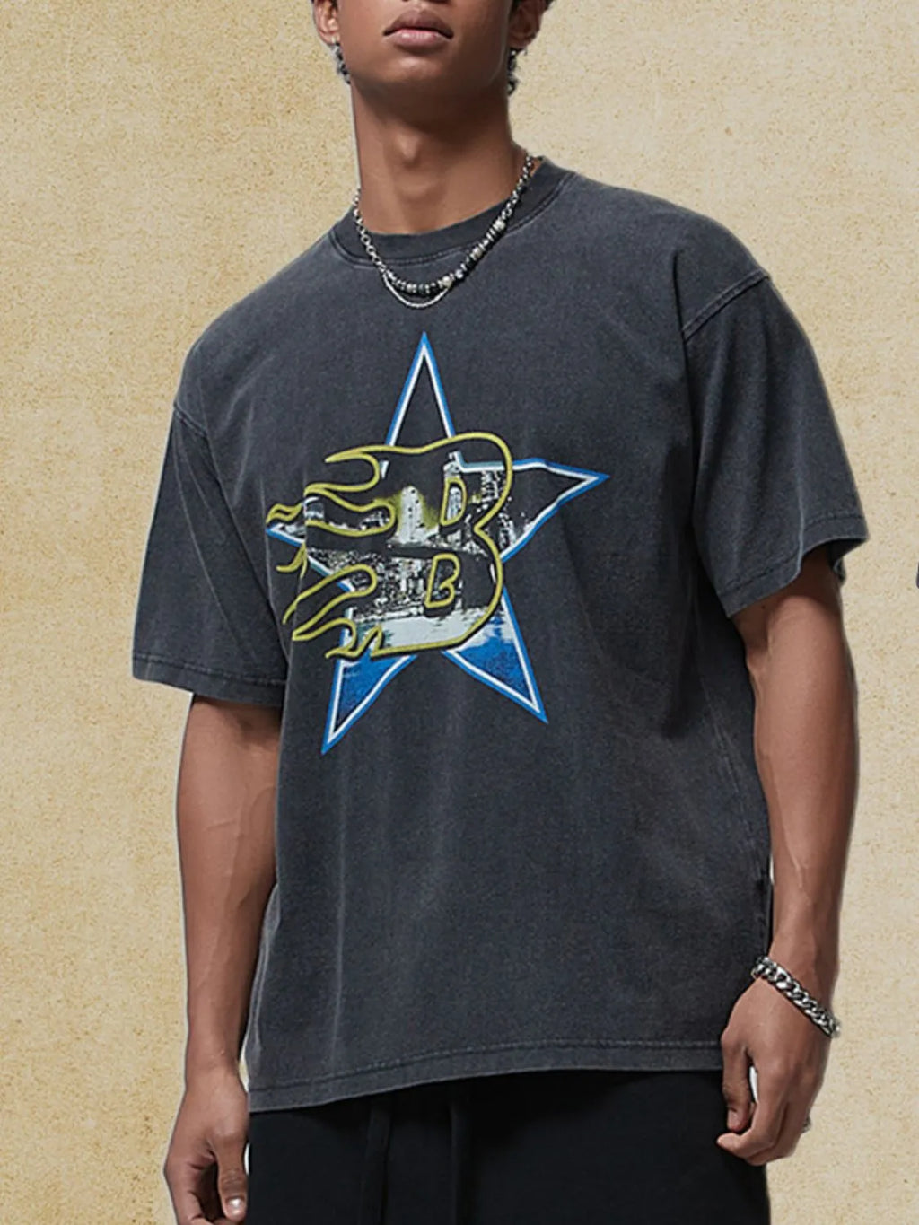 men's graphic round neck half sleeve t-shirt men’s athletic top
