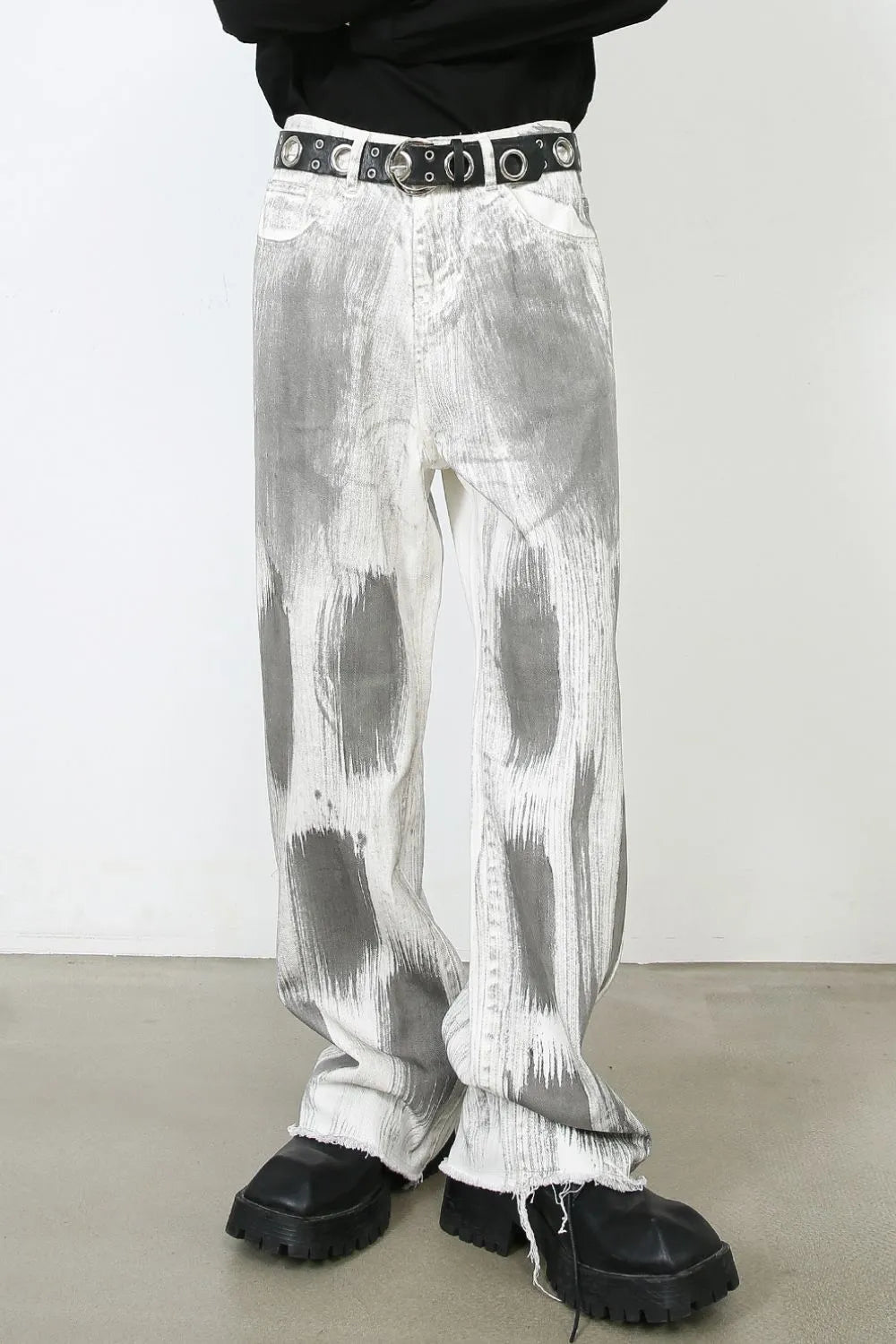 Men's Contrast Loose Jeans