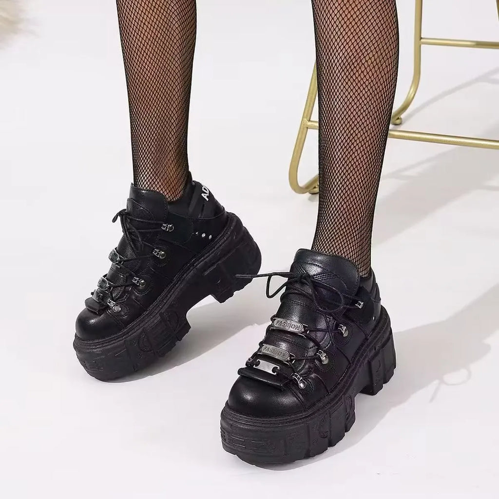 women's lace up platform sneakers - additional image