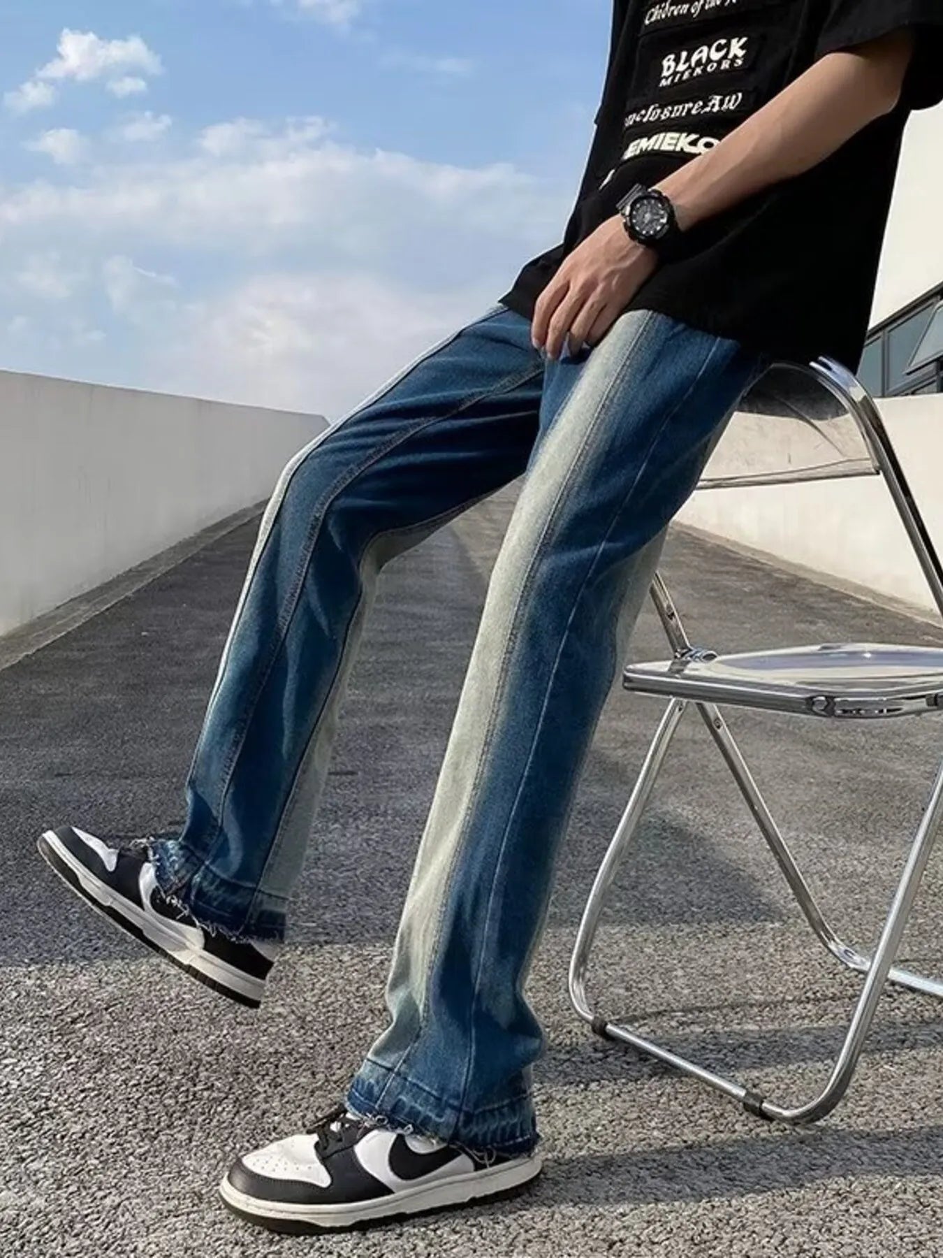 men's men's full size straight leg jeans plus size - extra view