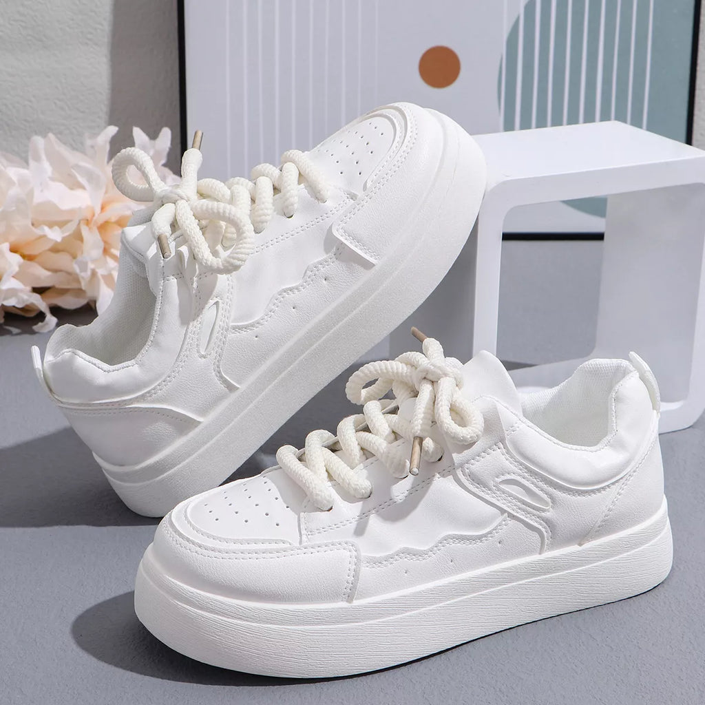 women's round toe platform sneakers - product detail