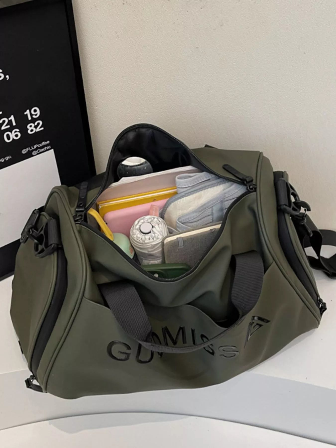 women's canvas travel duffel bag - additional image