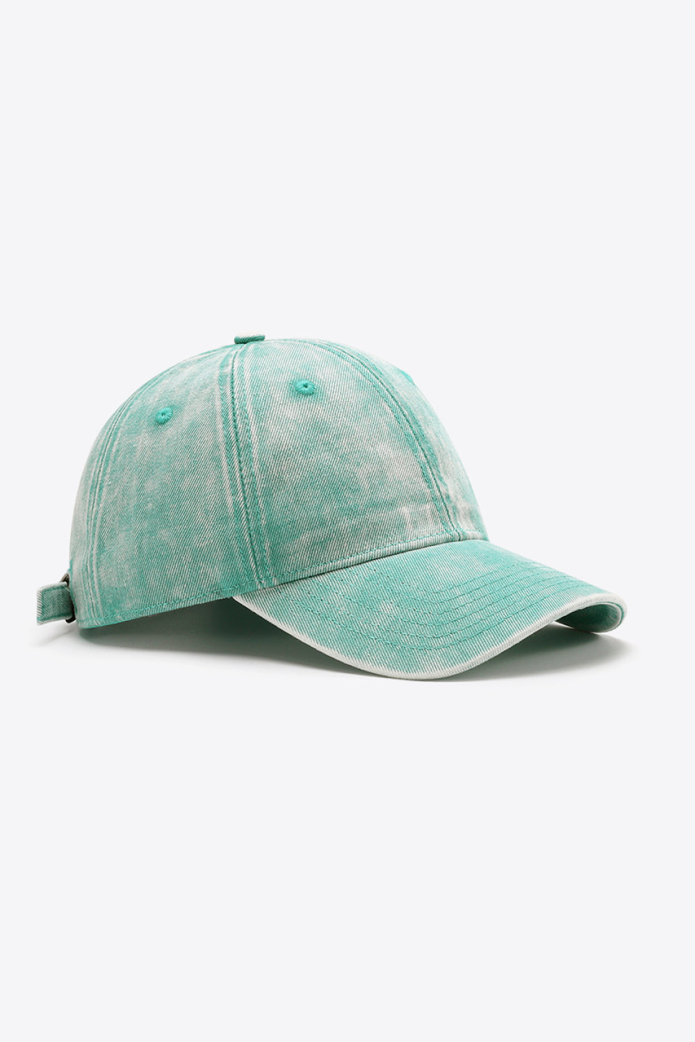 Plain Adjustable Baseball Cap Aqua One Size