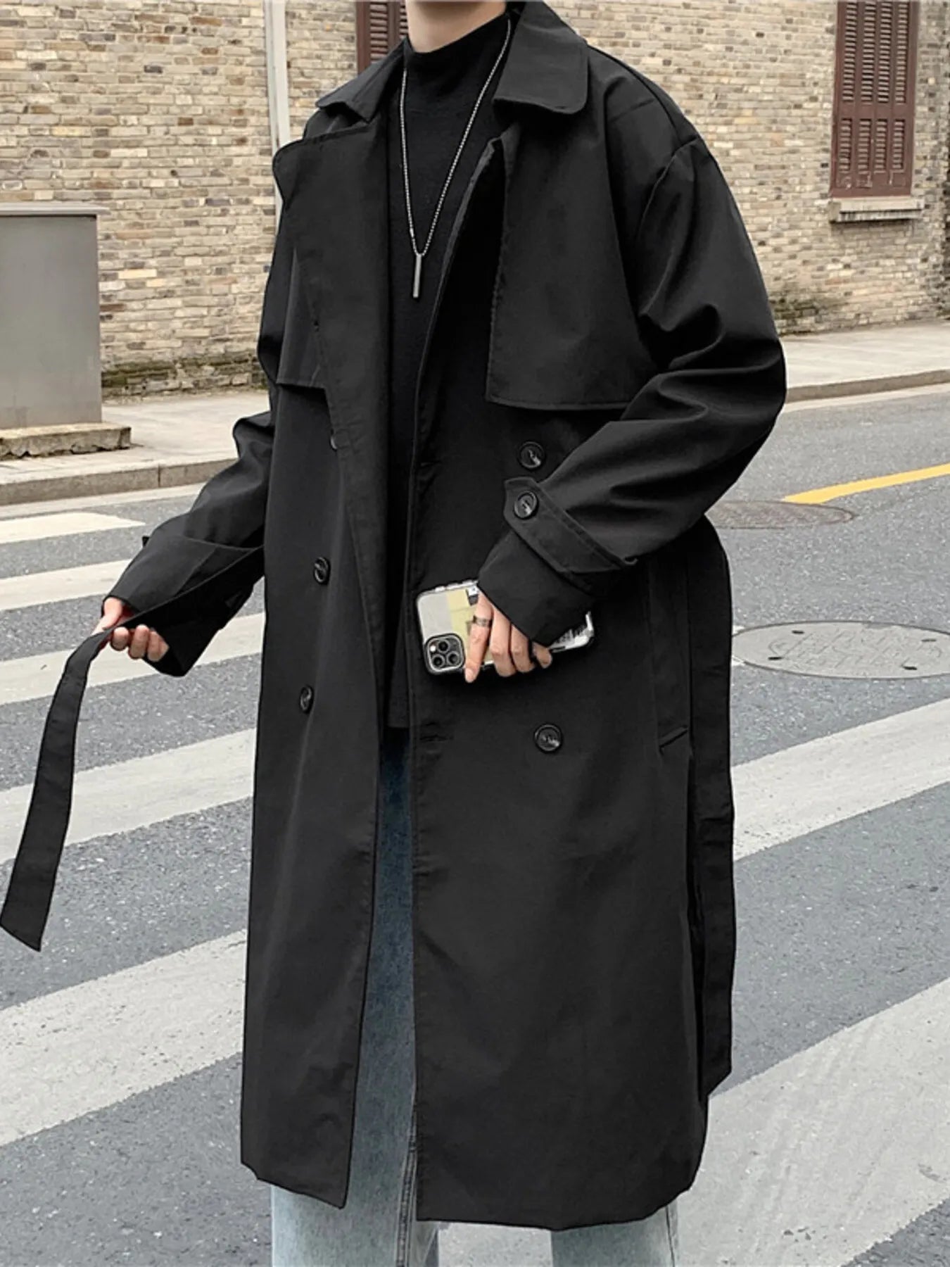 men’s colorblock lined coat with storm cuffs
