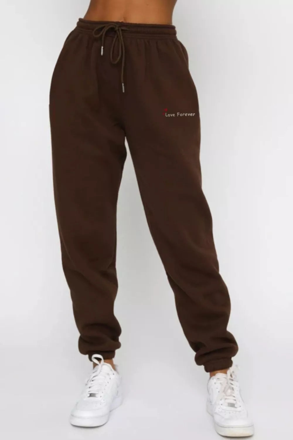 women's round neck sweatshirt and joggers set - additional angle