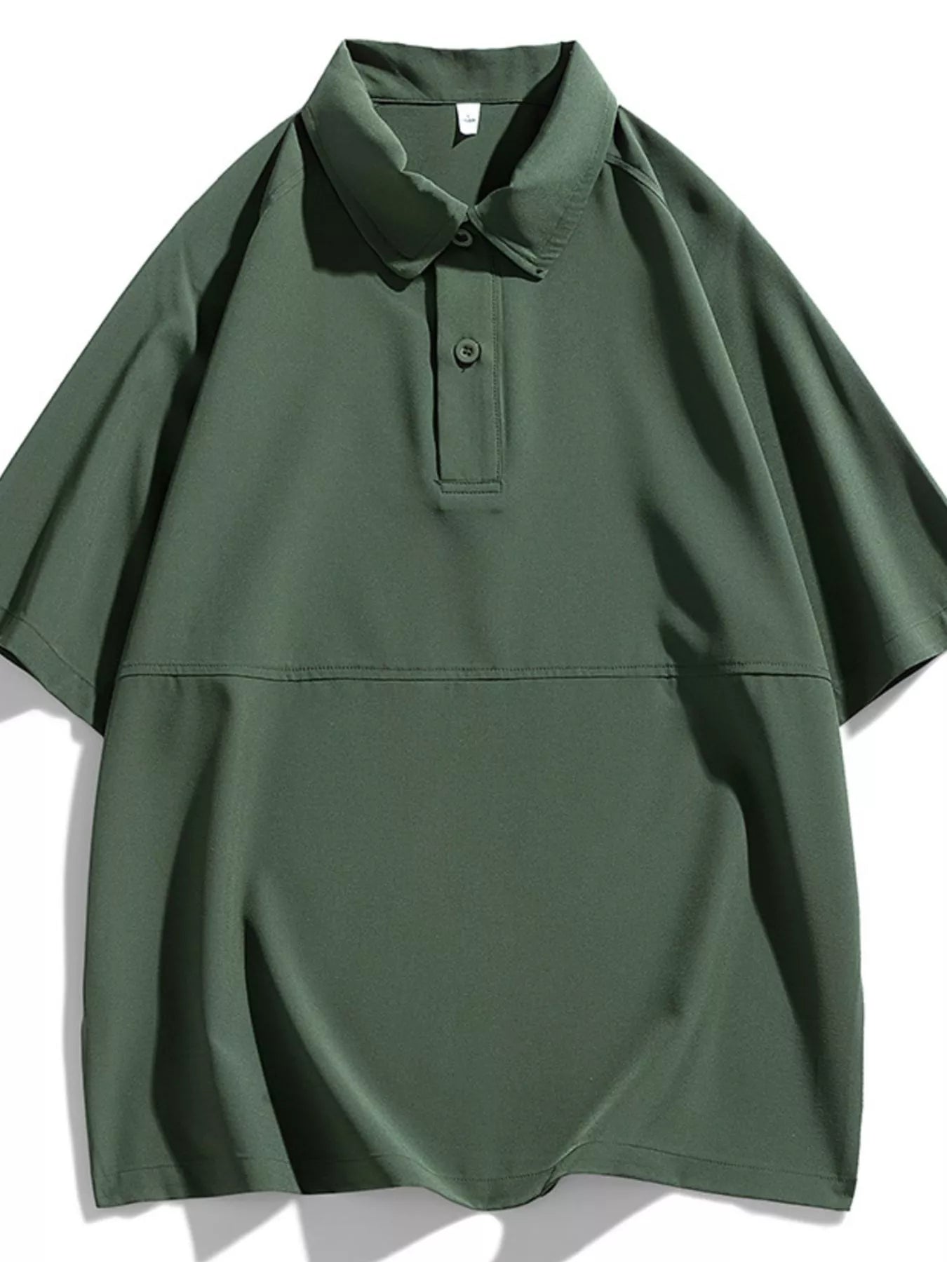 men's men's plus size button detail short sleeve polo - detail shot