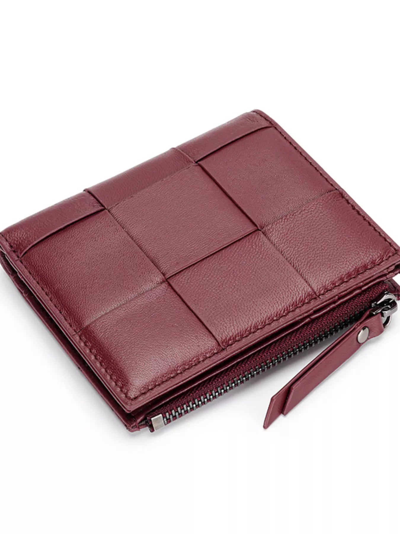 women's woven leather card case - additional image