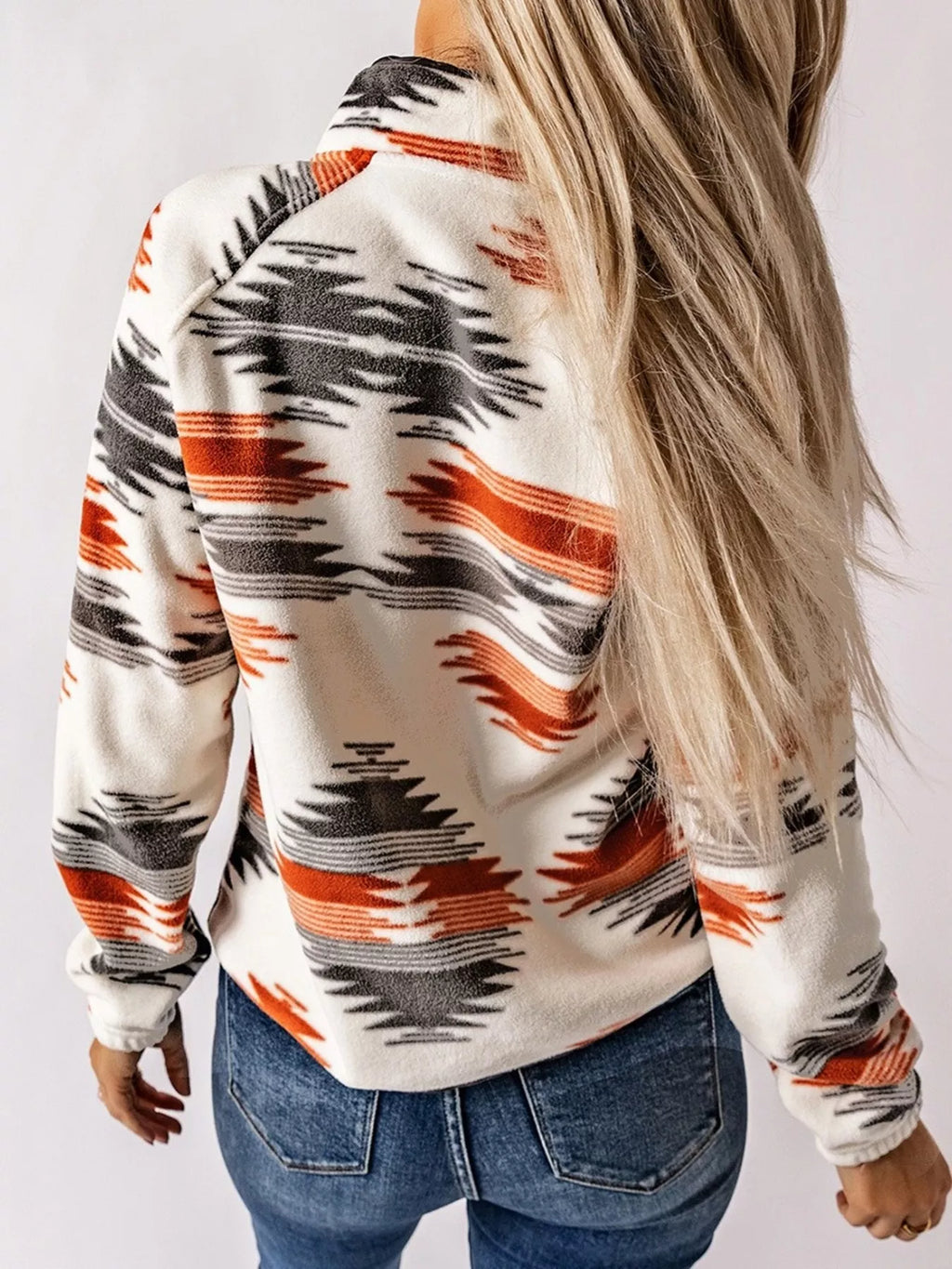 women's geometric snap down jacket - additional image