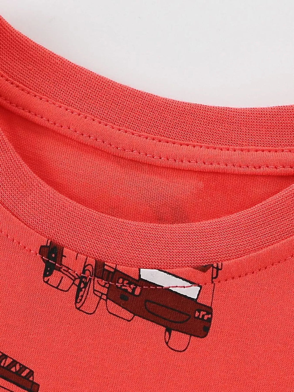 women's children's truck print crew neck short sleeve t-shirt - lifestyle shot