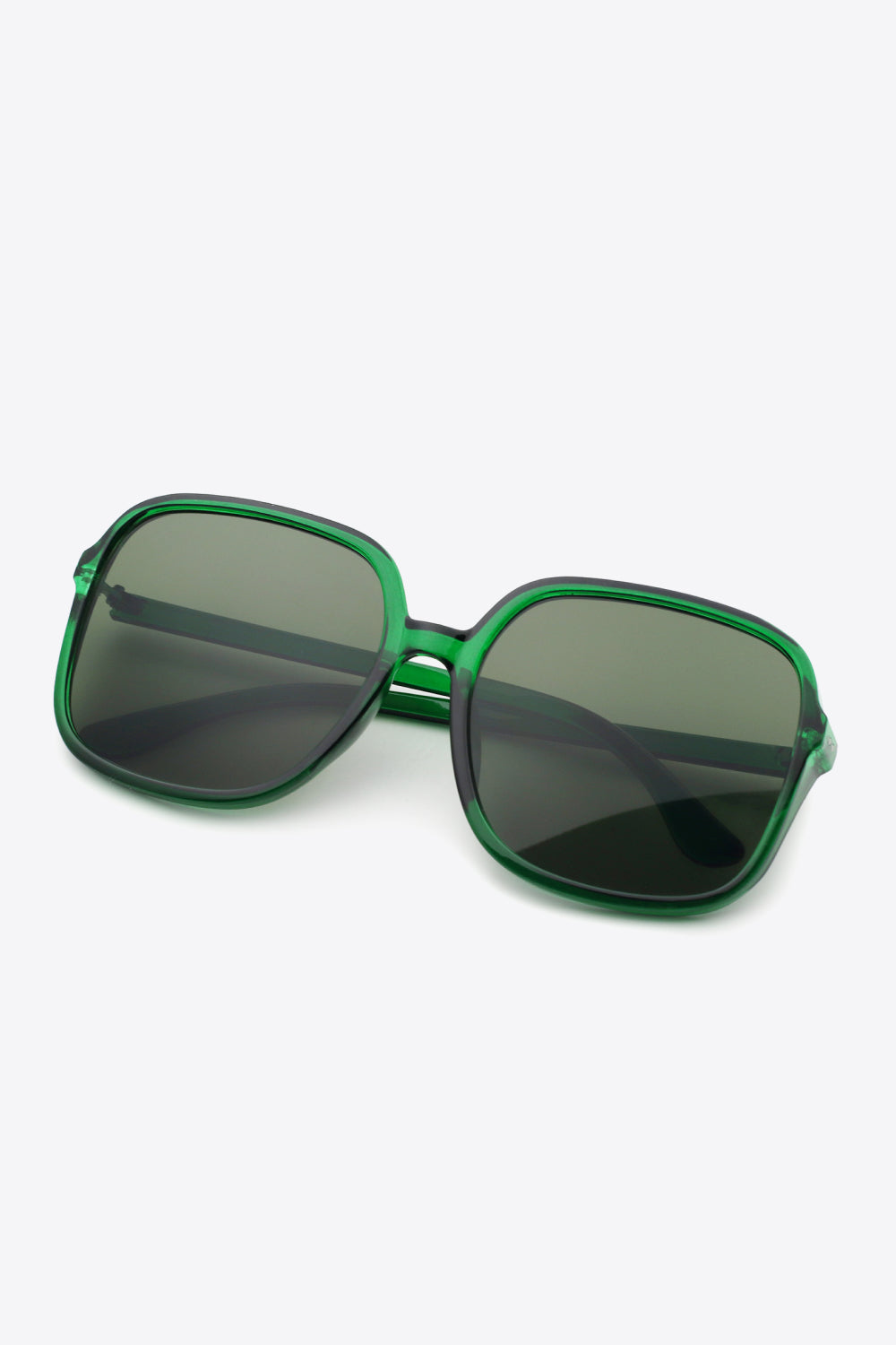 Polycarbonate Square Sunglasses Green One Size