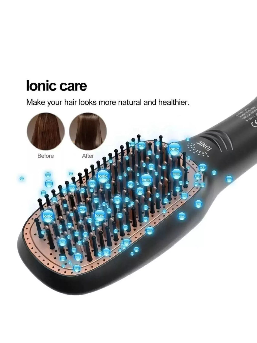 negative ion hair care straightening comb - additional angle