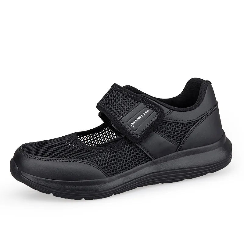Round Toe Flats Sneakers Black