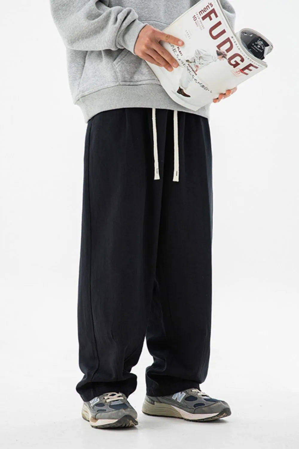 Men's Drawstring Sweatpants with Pockets Black