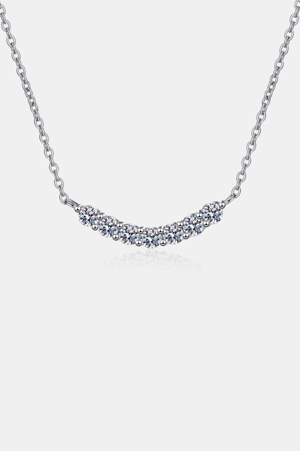 1.4 Carat Moissanite 925 Sterling Silver Necklace Silver One Size