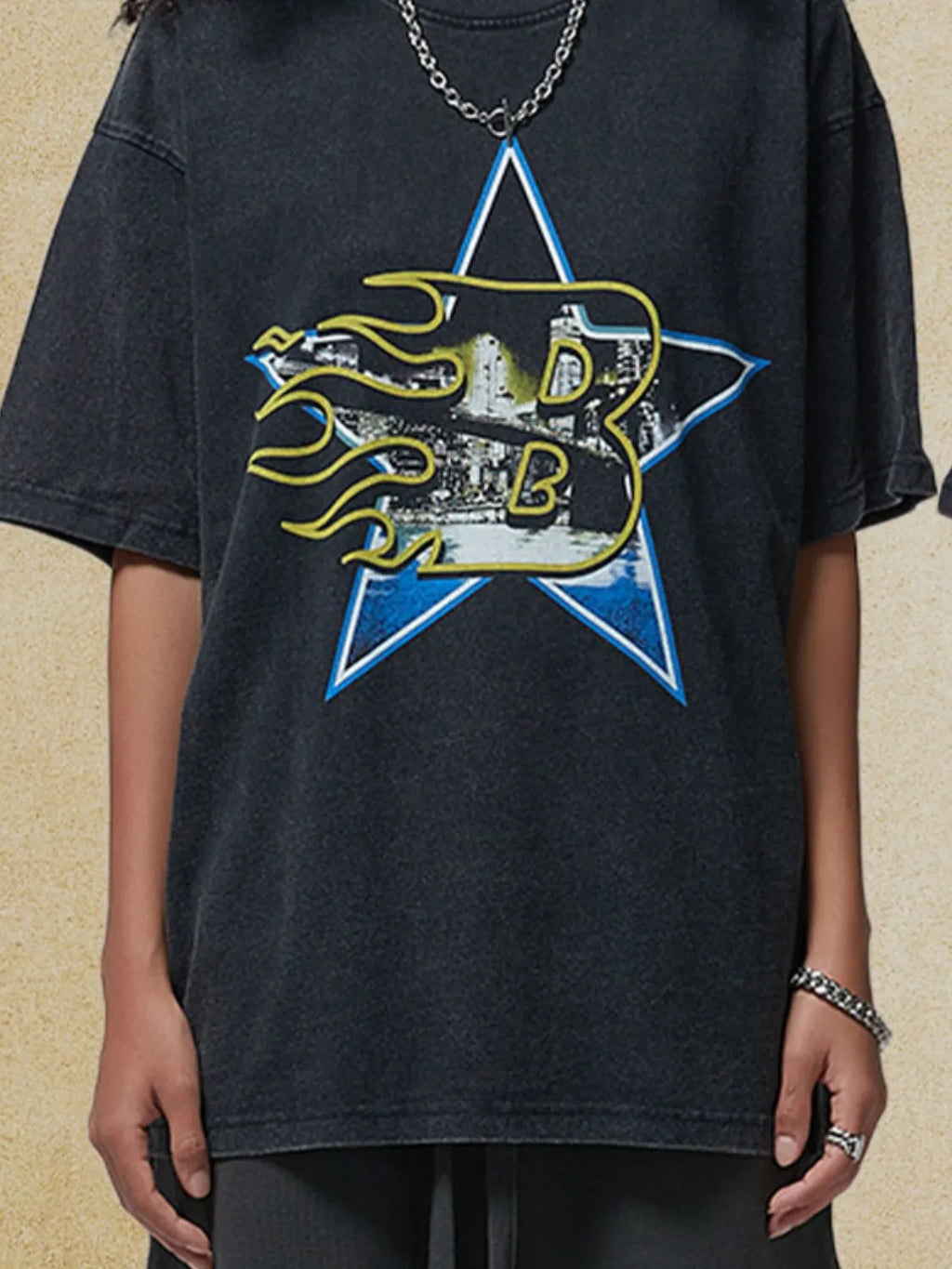 Men's Graphic Round Neck Half Sleeve T-Shirt