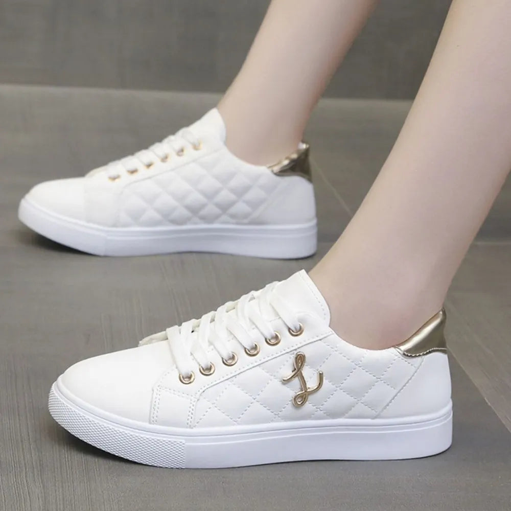 Lace Up Round Toe Sneakers