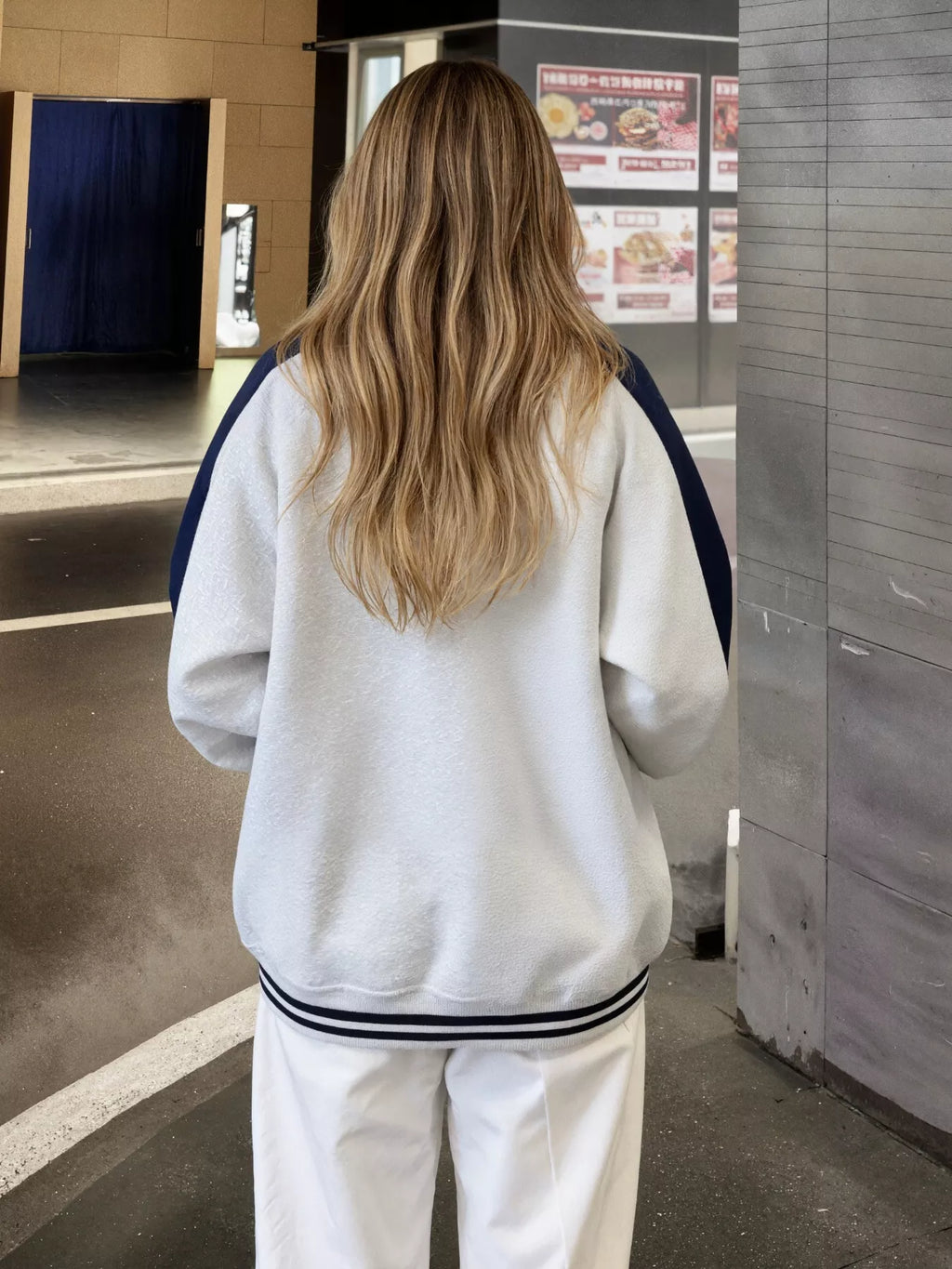 women's zip up color block jacket - styling option