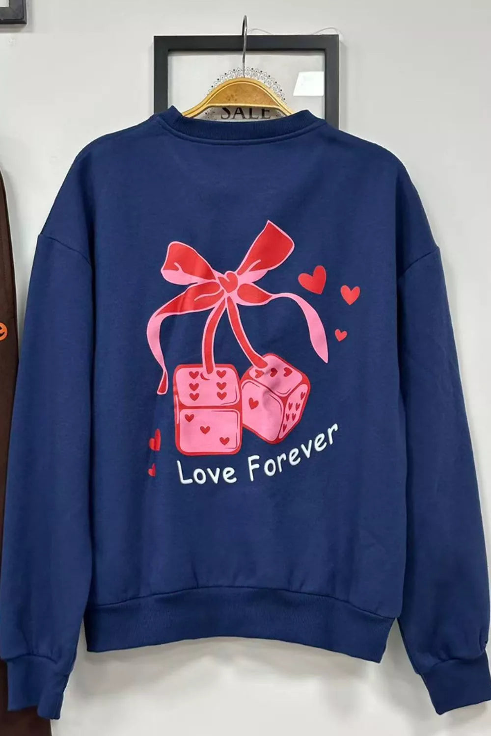 women's round neck sweatshirt and joggers set - extra view