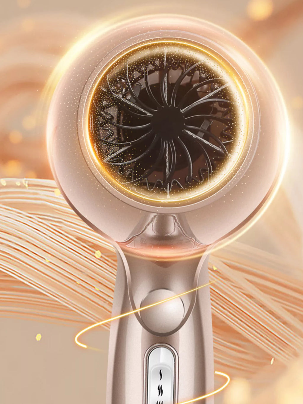 negative ions household hair dryer - extra view