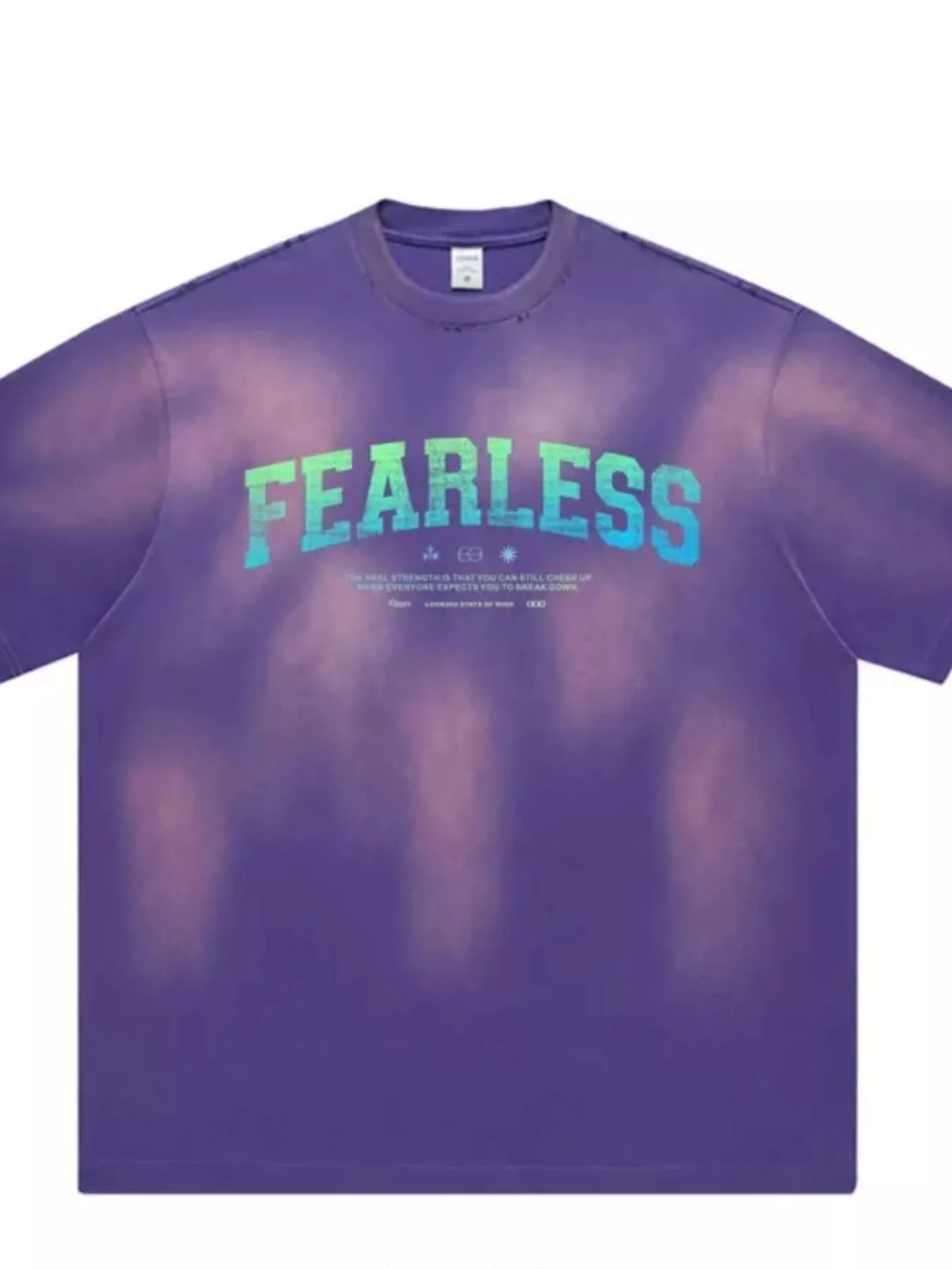 men's men' s fearless round neck wash t-shirt - product showcase