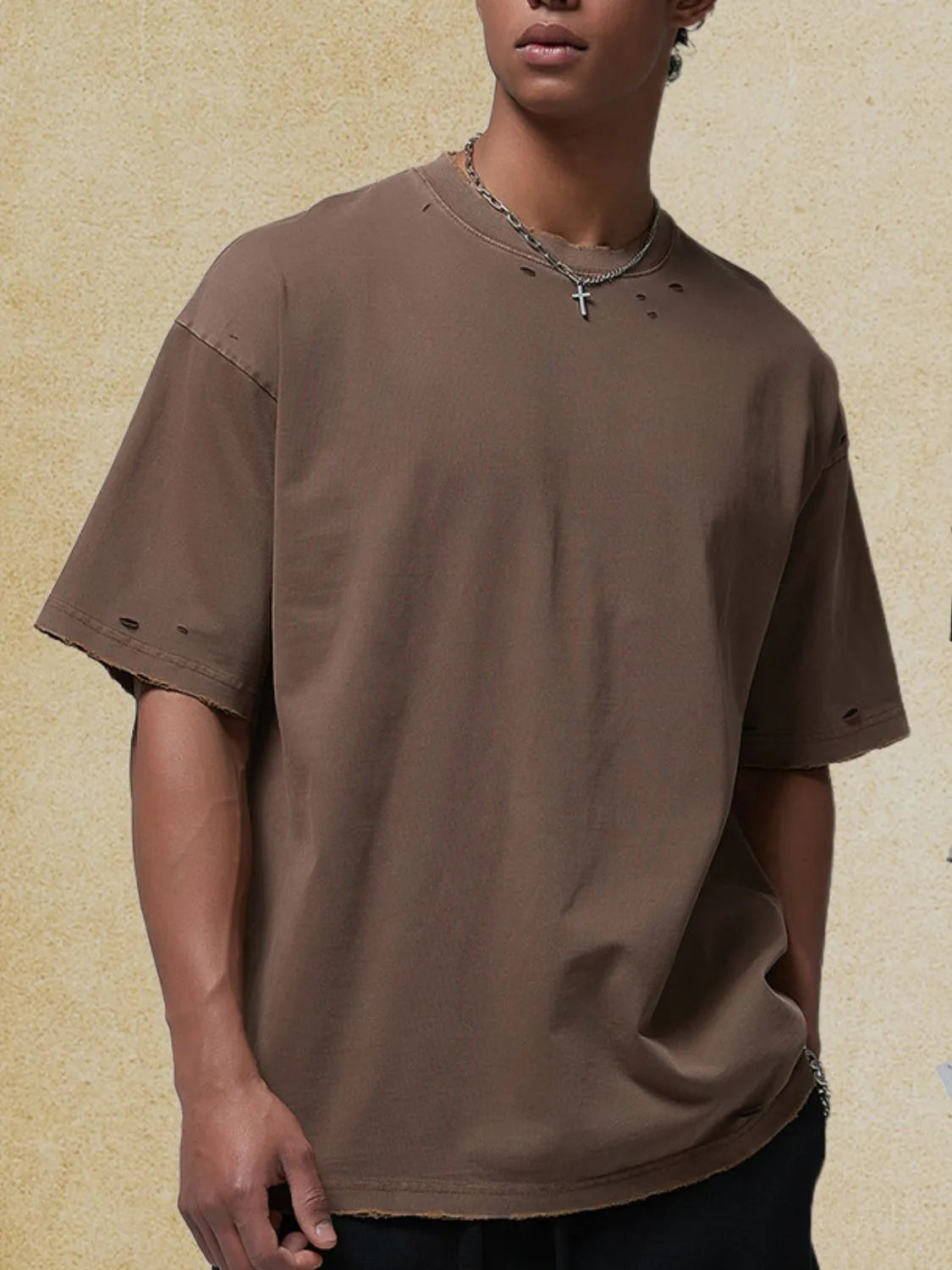 men's round neck half sleeve t-shirt men’s casual tee