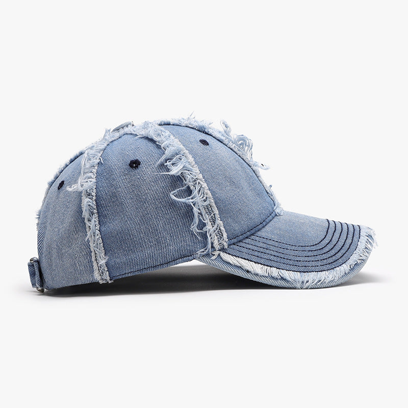 Raw Hem Cotton Baseball Cap