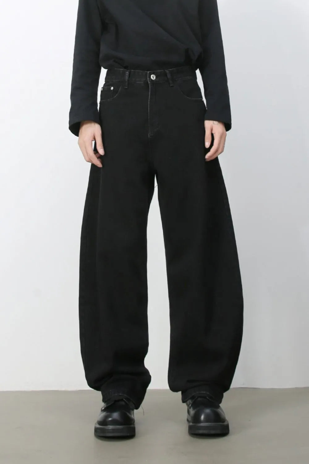 Men's Wide Leg Jeans Black