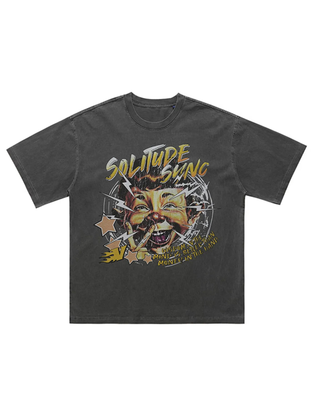 men's men's graphic round neck relaxed fit t-shirt - product detail