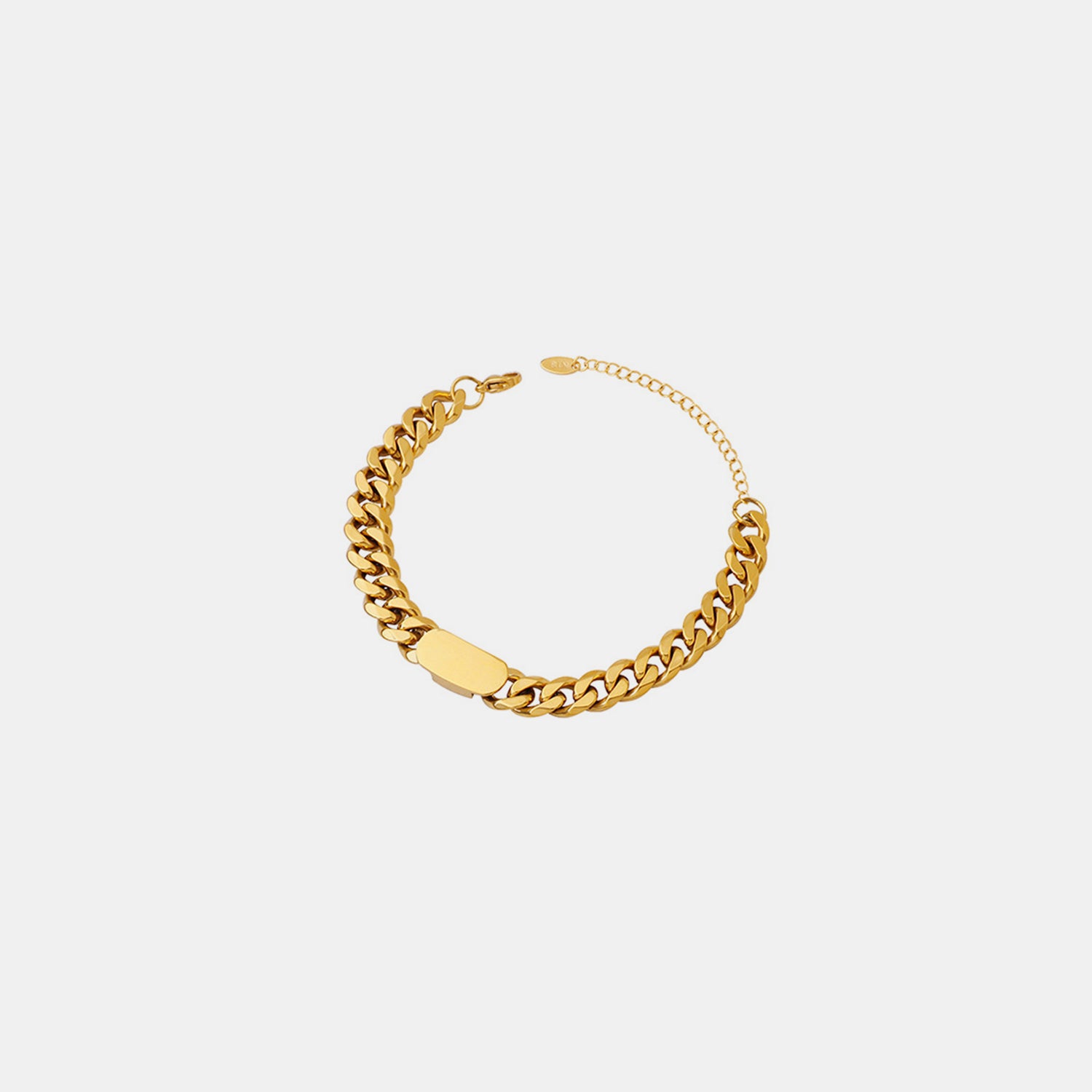 18k gold-plated titanium steel bracelet shown as activewear