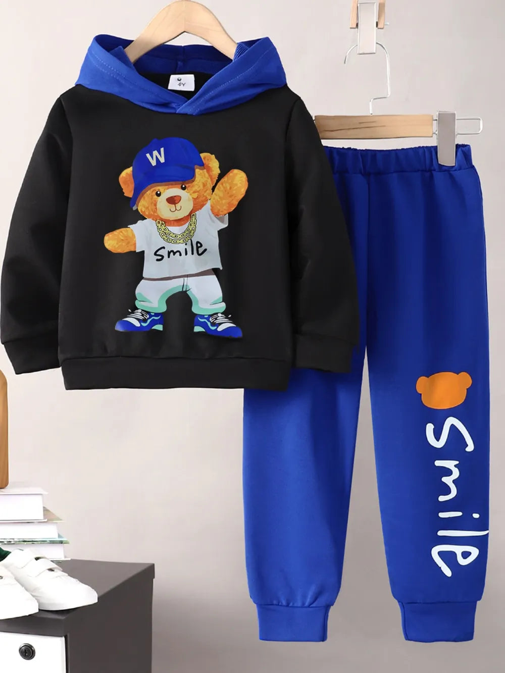 children's cartoon graphic hoodie and pants set — stylish clothing for kids