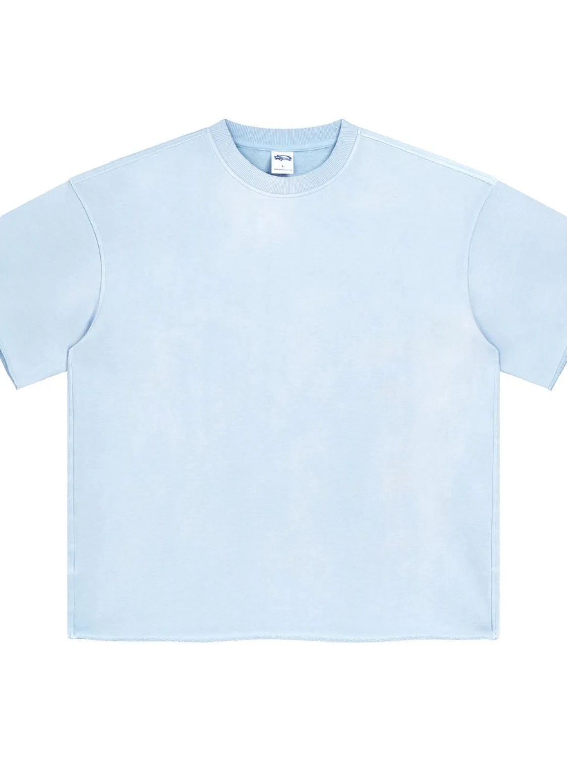 Men's Round Neck Half Sleeve T-Shirt Light Blue