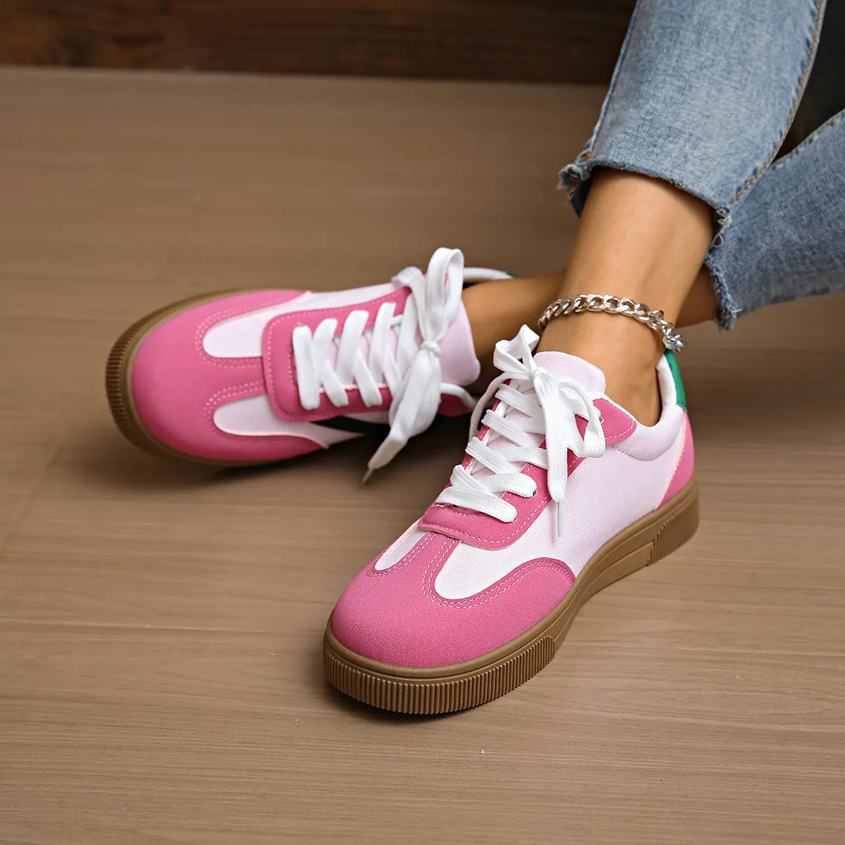 women's lace up platform sneakers - extra view