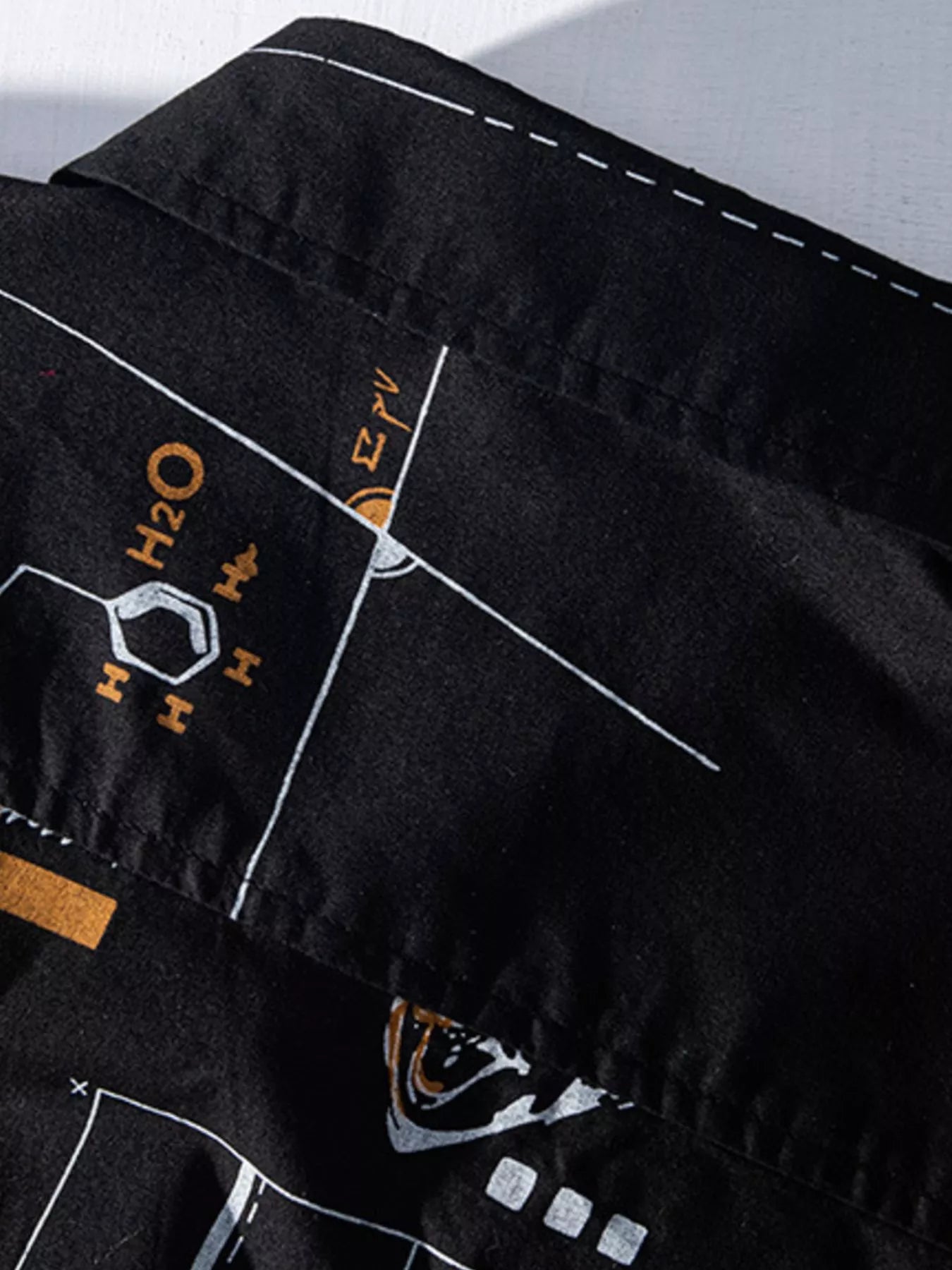 men's men's plus size casual printed long sleeve shirt - extra view