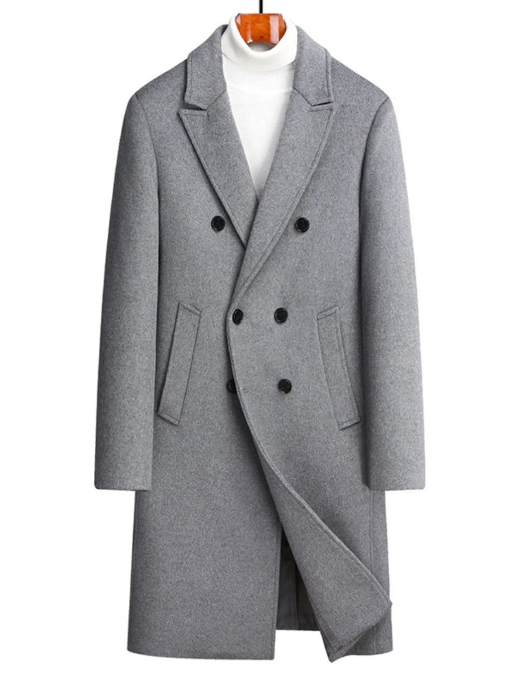 men’s modern overcoat with chest pockets