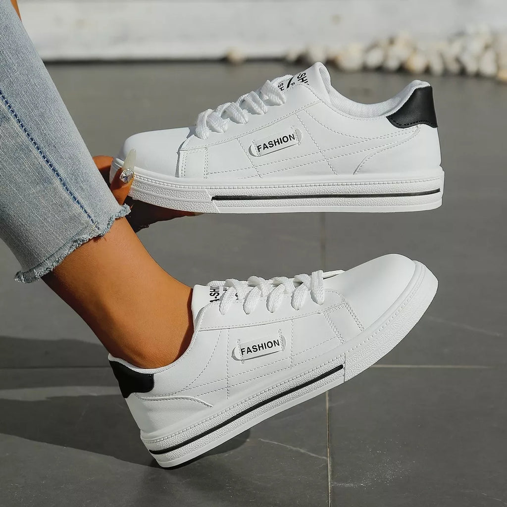 women's lace up casual sneakers - styling option