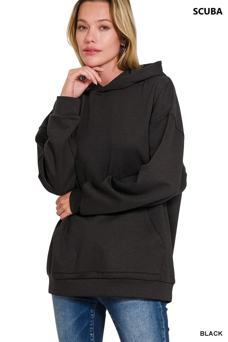 zenana oversized plaid fleece shacket - timeless button up winter jacket shown as women’s hoodie