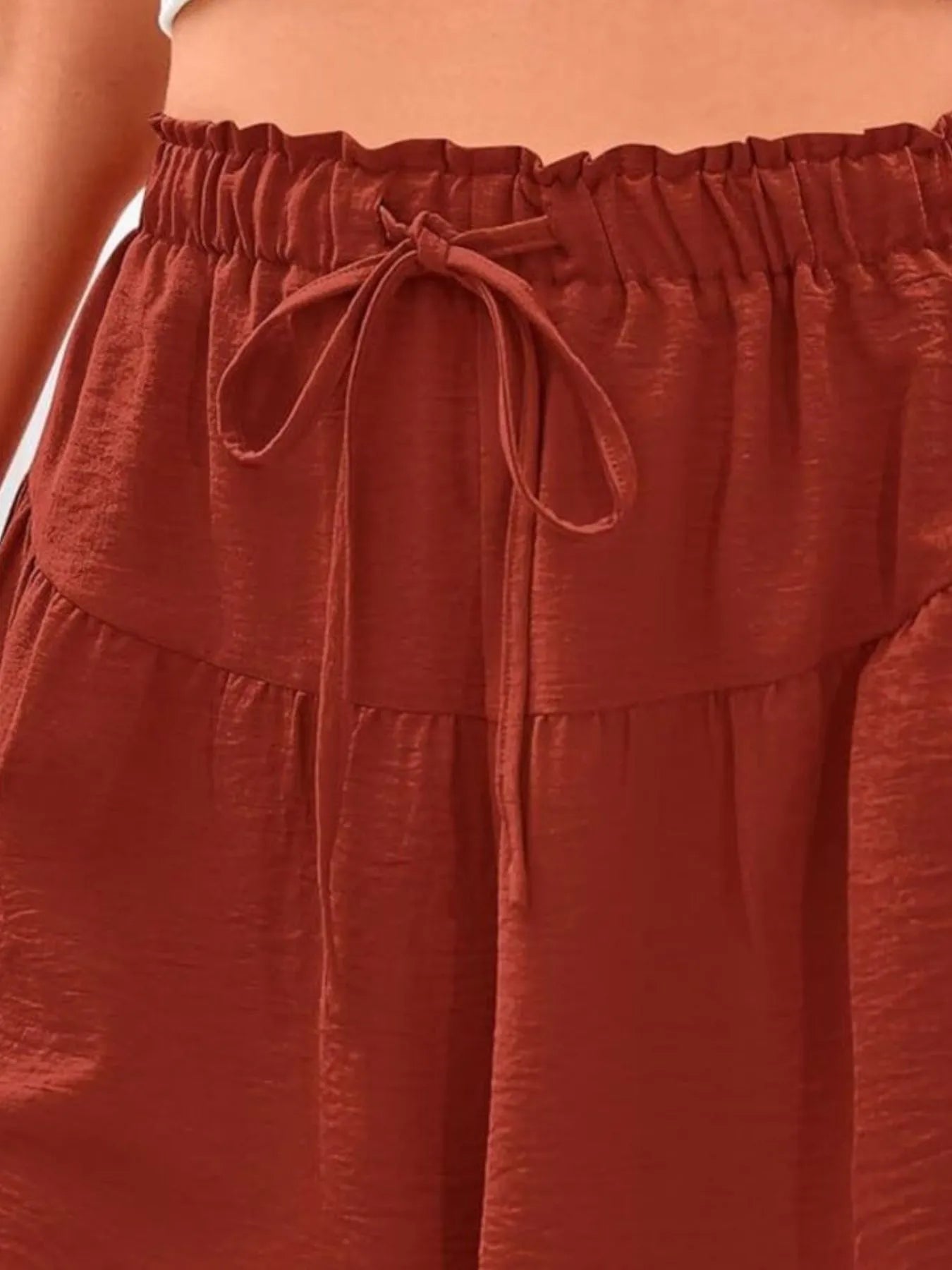 Full Size Casual Drawstring High Waist Relaxed Shorts Plus Size