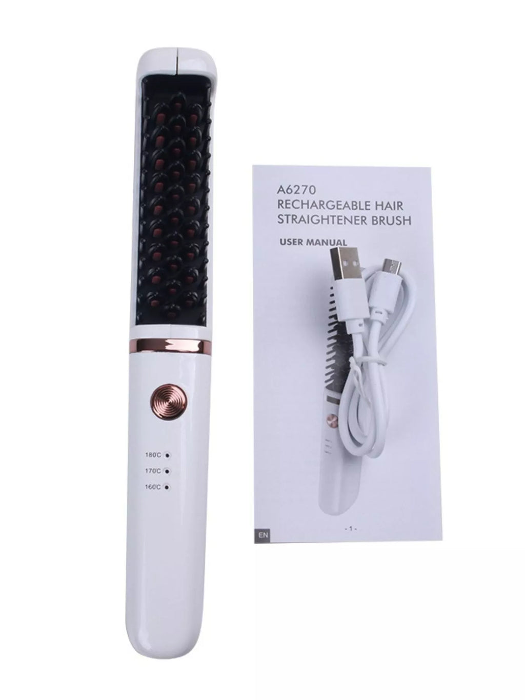 portable heated straightening comb - extra view