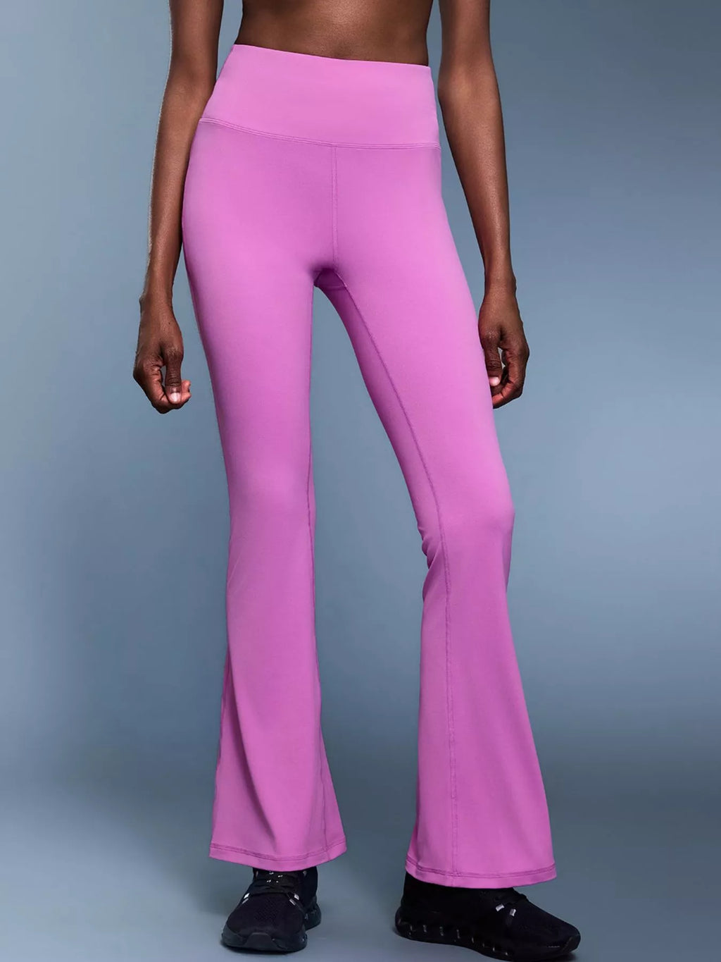 women's high-waisted flare active pants - styling option