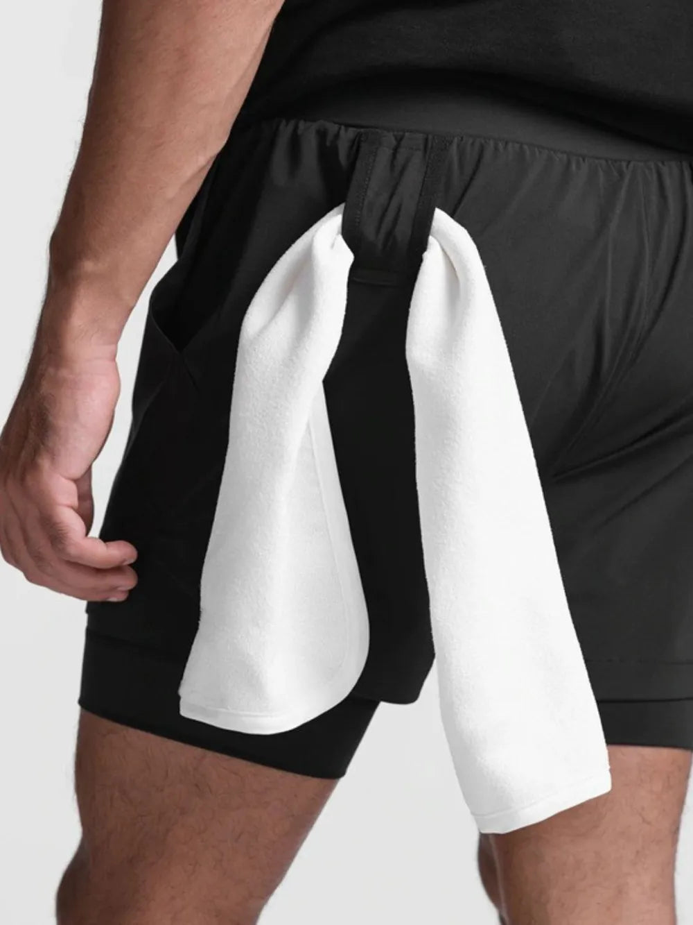 Men's Drawstring Active Shorts Black
